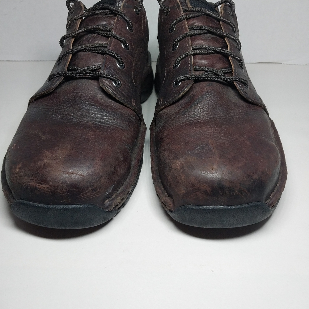 Red Wings Womens 8 Oxford Brown Leather Slip Resistant lace up steel toe shoes - Picture 3 of 16